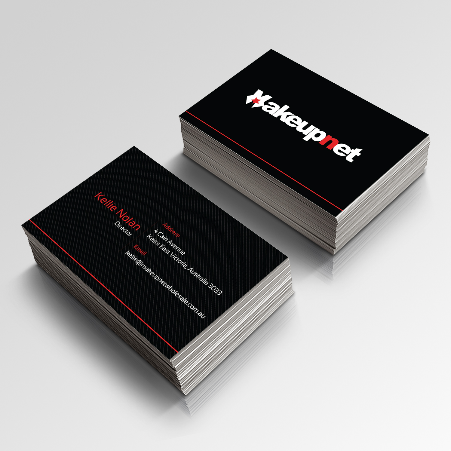 Business Card Design by Creative Jiniya for Makeupnet Pty Ltd | Design #15157599