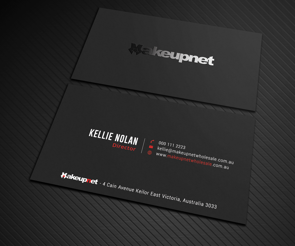 Business Card Design by Graphic Flame for Makeupnet Pty Ltd | Design #15165955