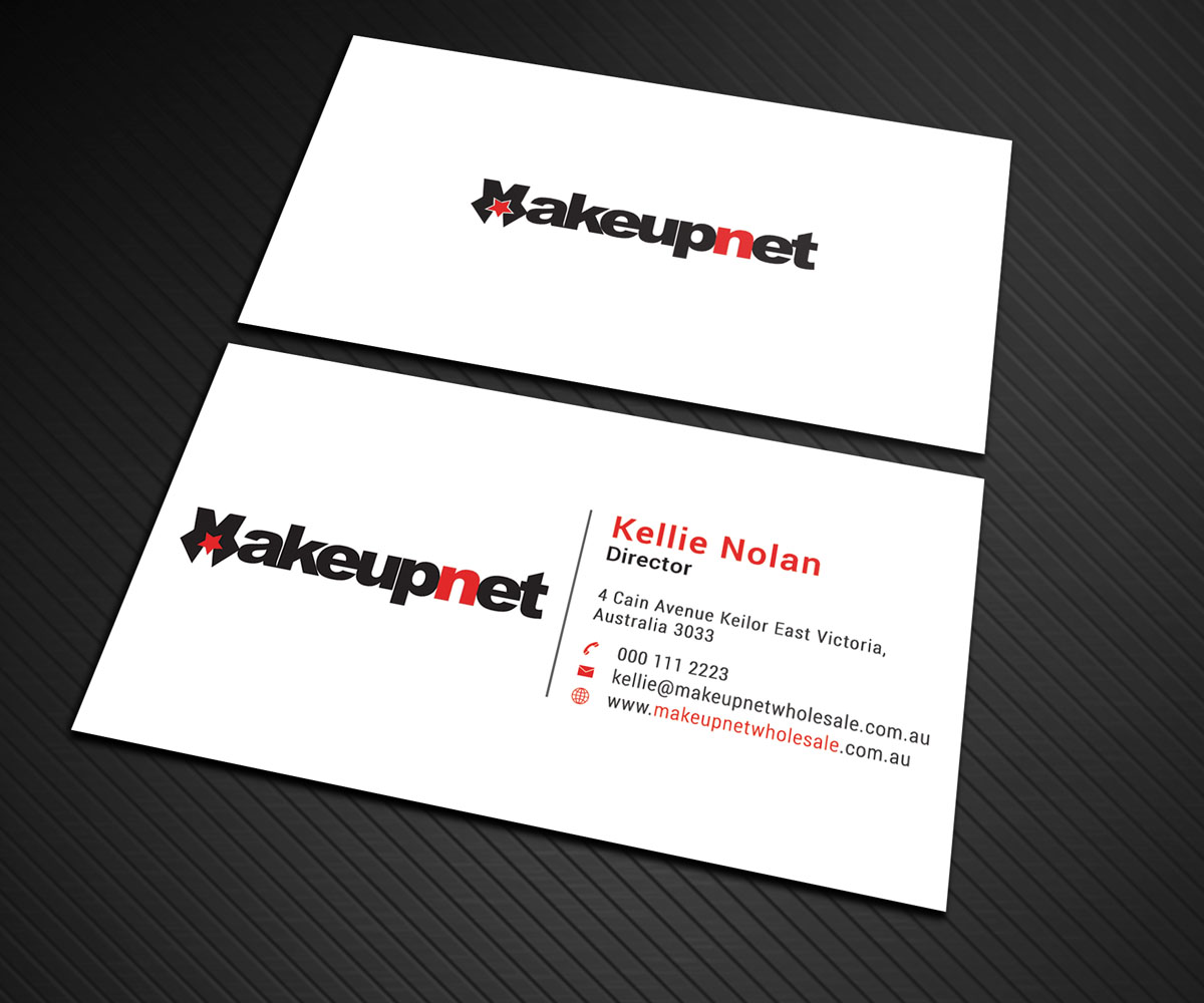 Business Card Design by Graphic Flame for Makeupnet Pty Ltd | Design #15165968