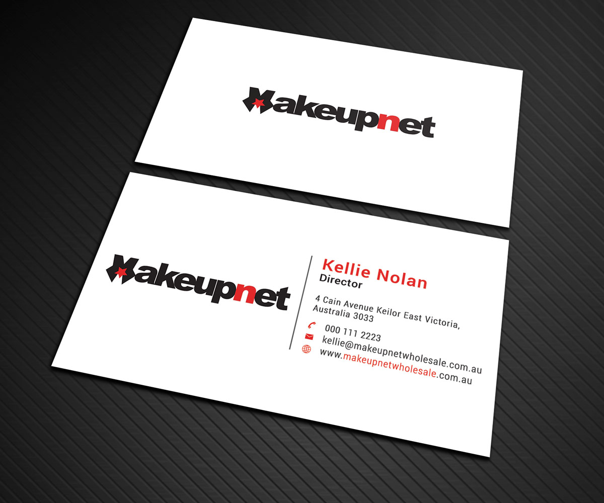 Business Card Design by Graphic Flame for Makeupnet Pty Ltd | Design #15165969