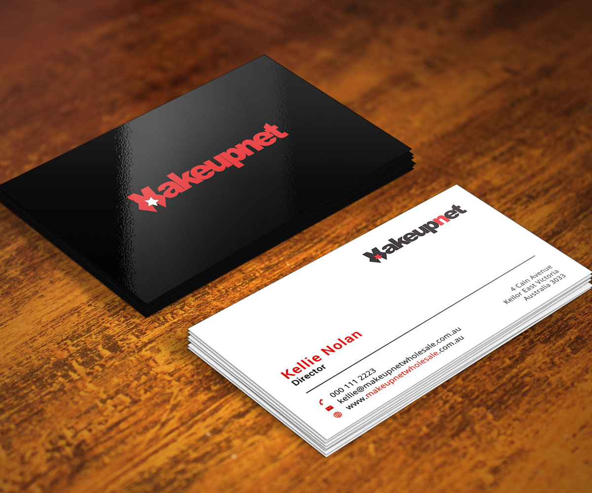 Business Card Design by Graphic Flame for Makeupnet Pty Ltd | Design #15165972