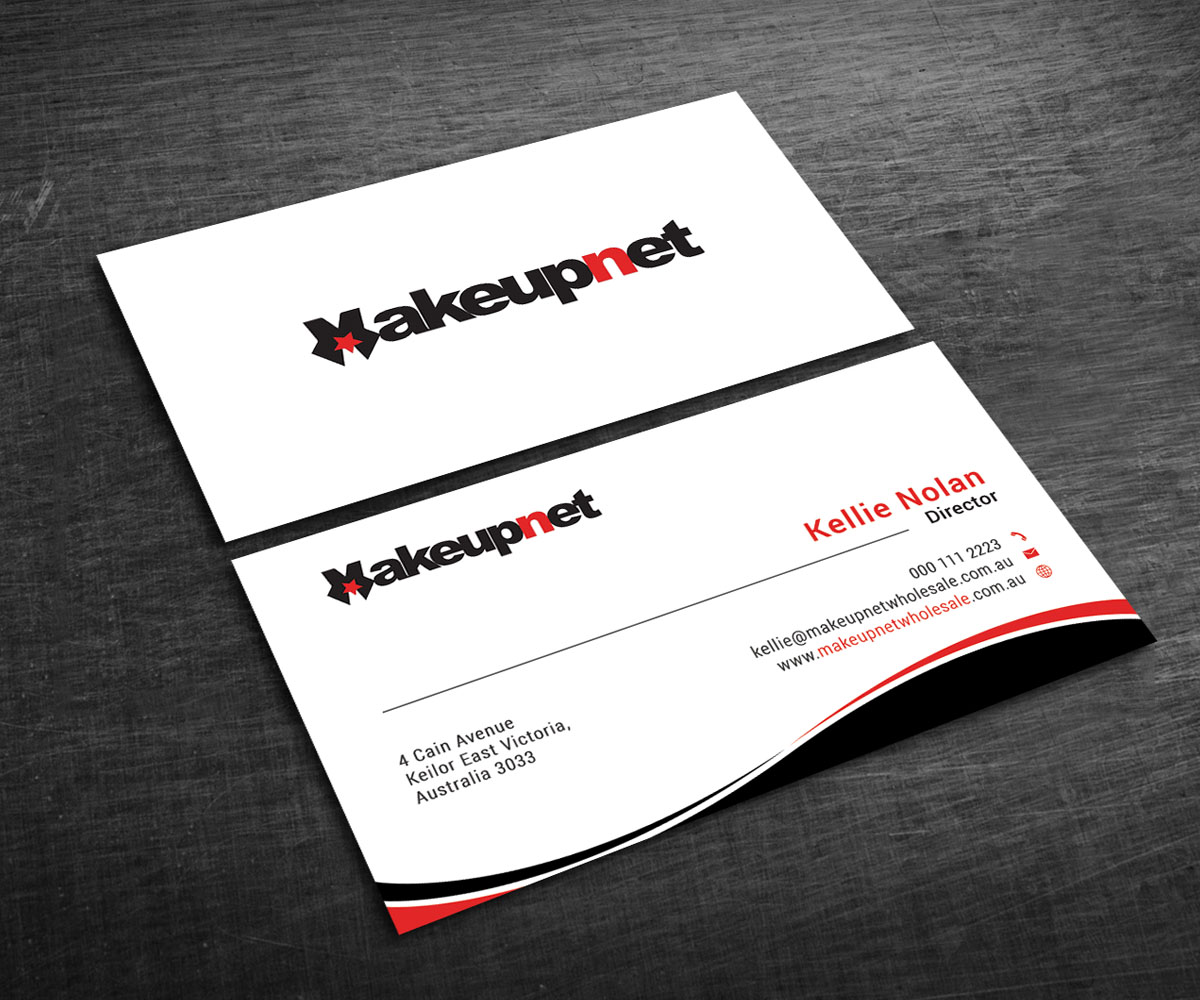 Business Card Design by Graphic Flame for Makeupnet Pty Ltd | Design #15165988