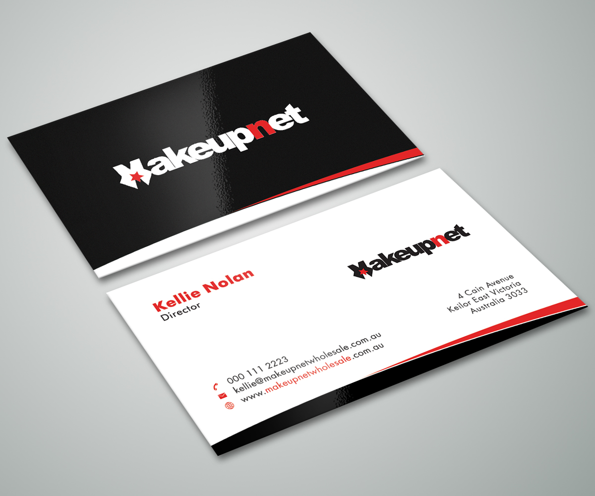 Business Card Design by Graphic Flame for Makeupnet Pty Ltd | Design #15173156