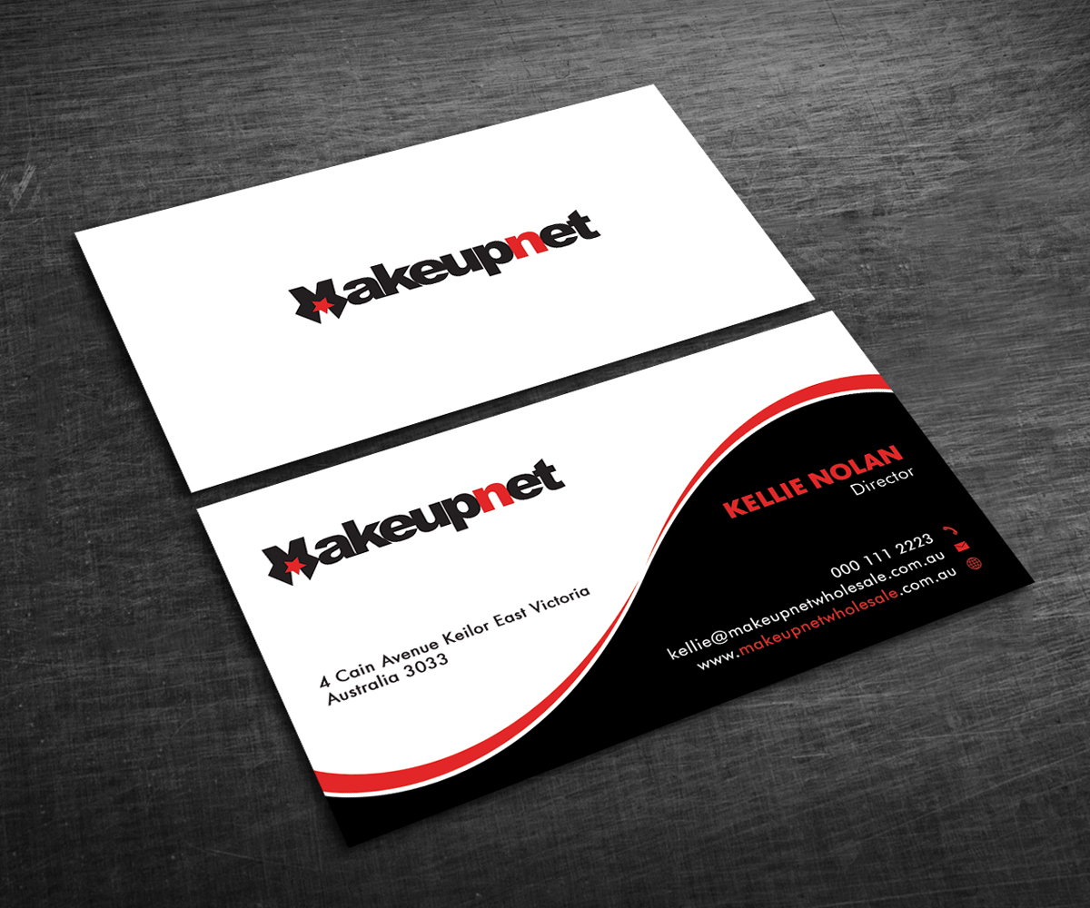 Business Card Design by Graphic Flame for Makeupnet Pty Ltd | Design #15173157