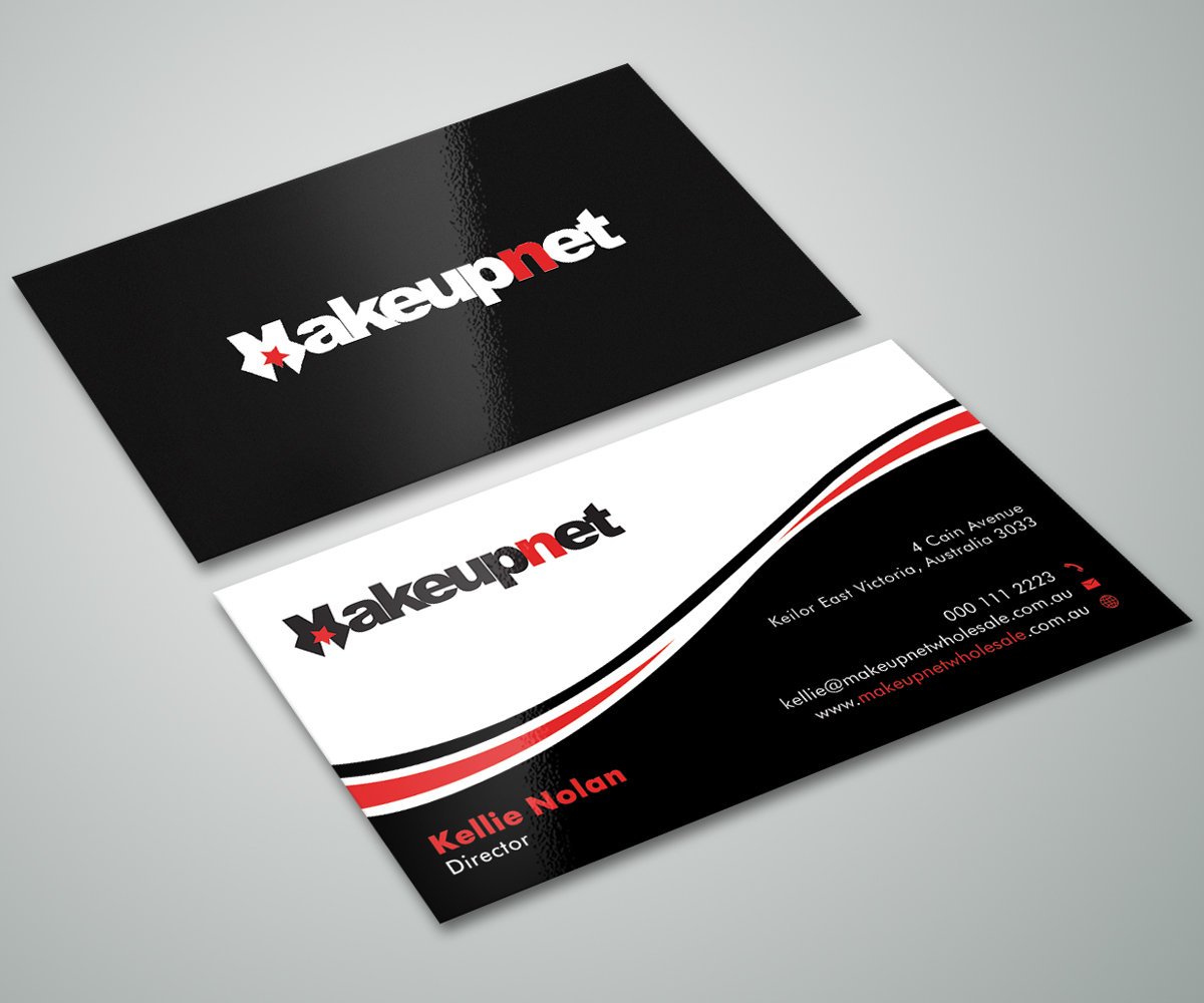 Business Card Design by Graphic Flame for Makeupnet Pty Ltd | Design #15173168