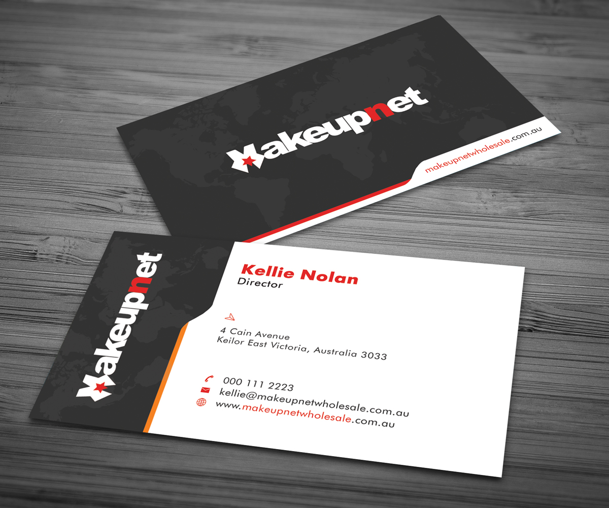 Business Card Design by Graphic Flame for Makeupnet Pty Ltd | Design #15173169