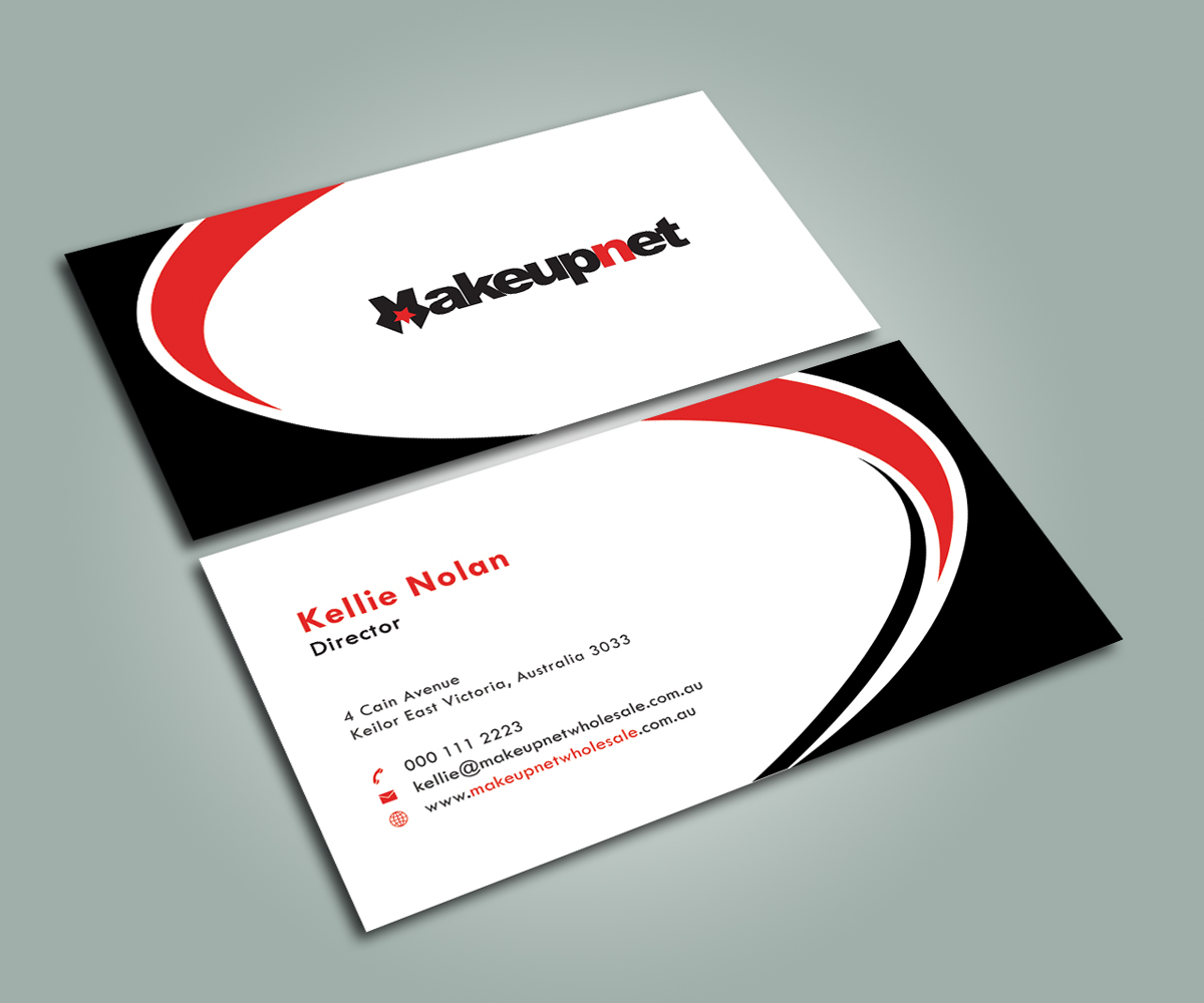 Business Card Design by Graphic Flame for Makeupnet Pty Ltd | Design #15173175