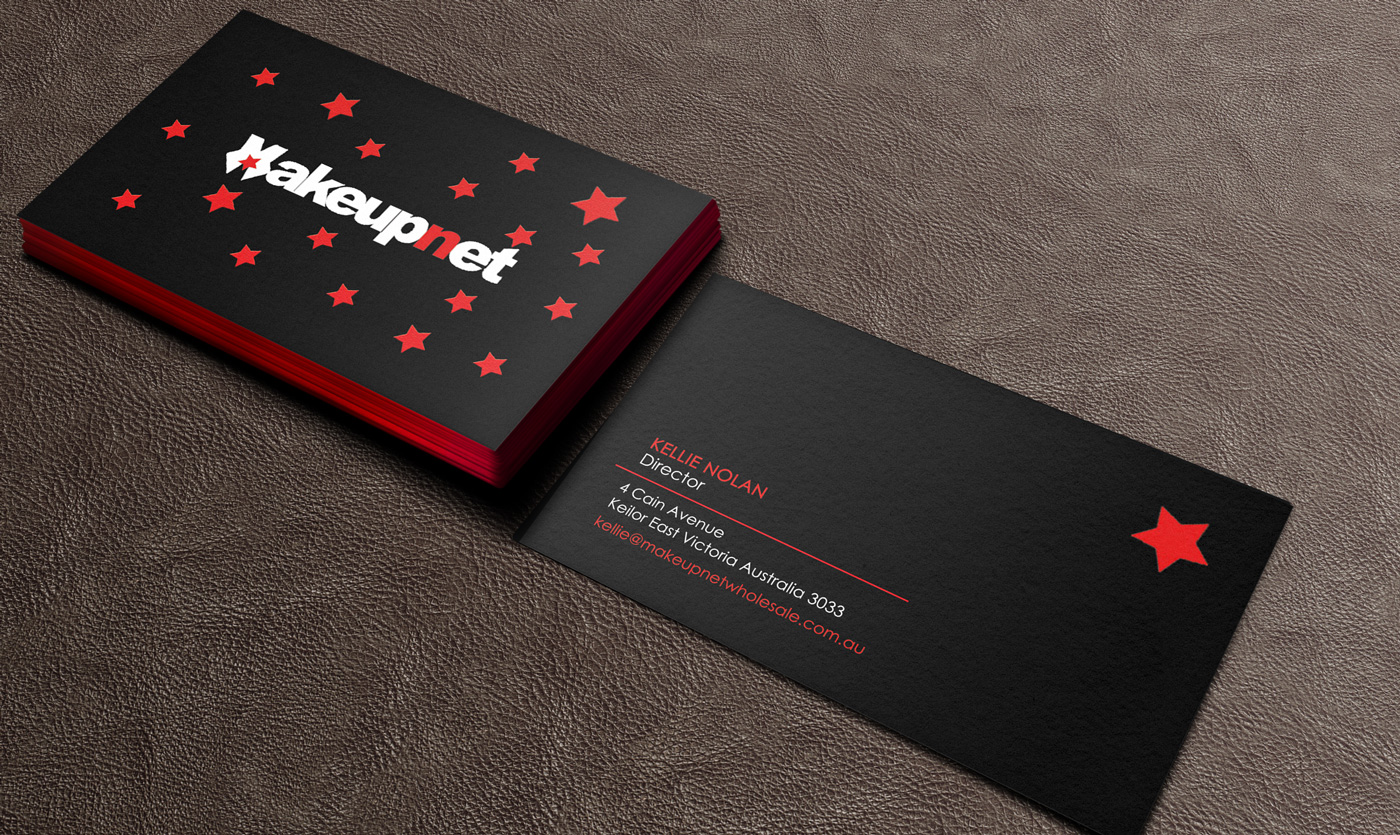 Business Card Design by Designs 2019 for Makeupnet Pty Ltd | Design #15157254