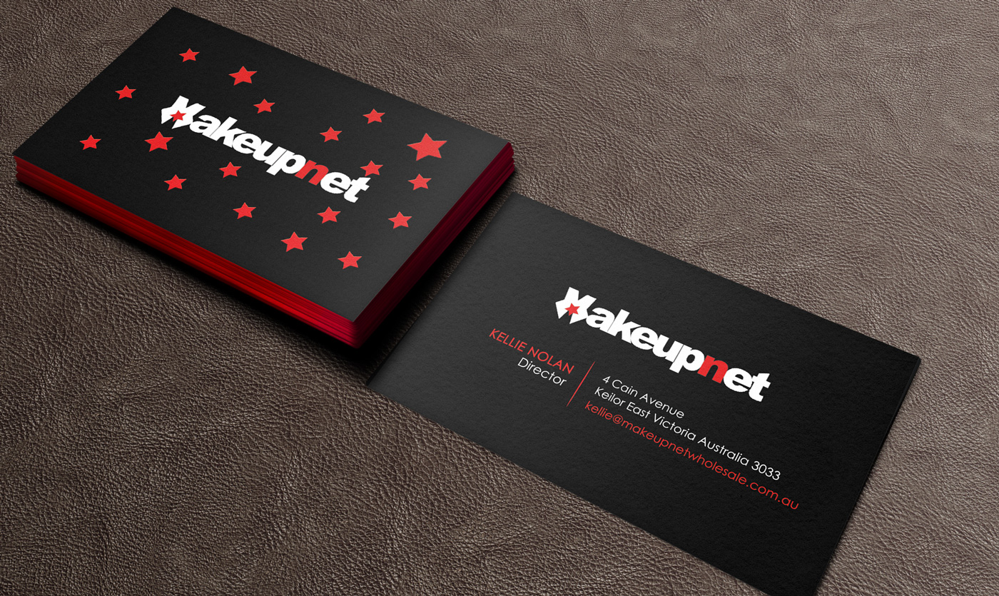 Business Card Design by Designs 2019 for Makeupnet Pty Ltd | Design #15157256