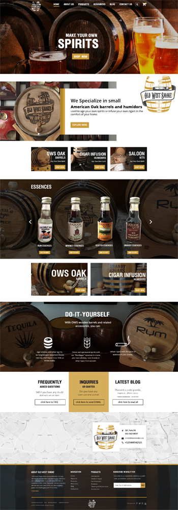 Web Design by Himanshi10 for Old West Smoke | Design #15173972