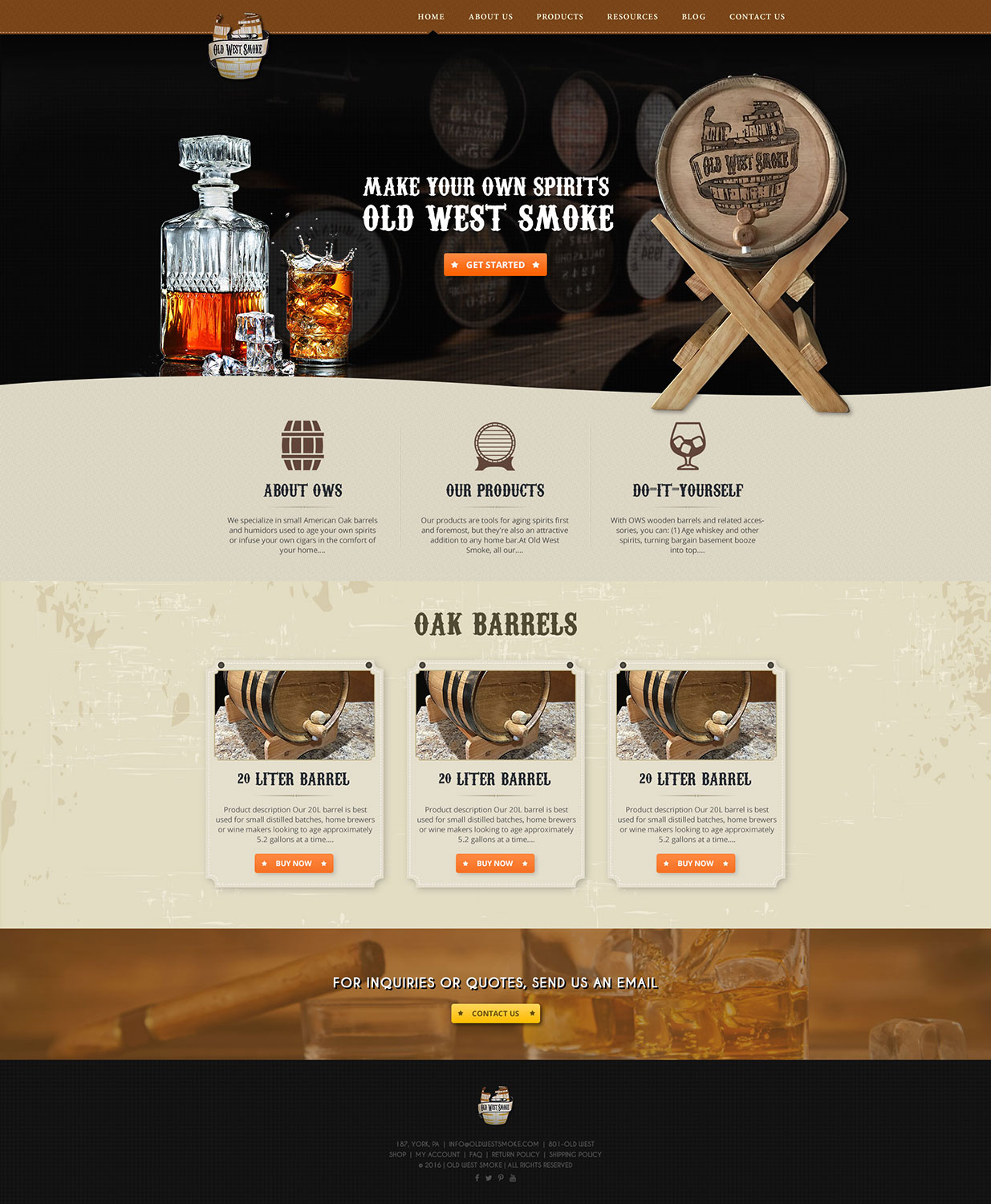 Diseño Web por Surjith Sachith para Old West Smoke | Diseño #15189719