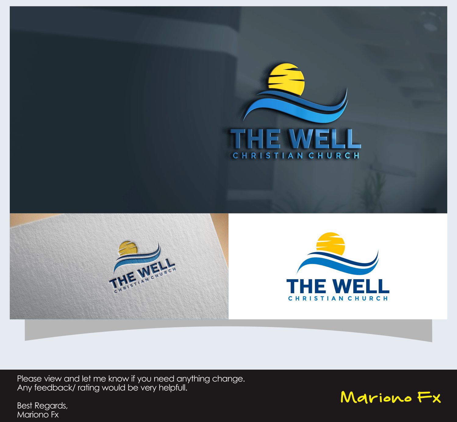 Logo Design by Mariono Fx for The WELL Christian Church | Design #15164064