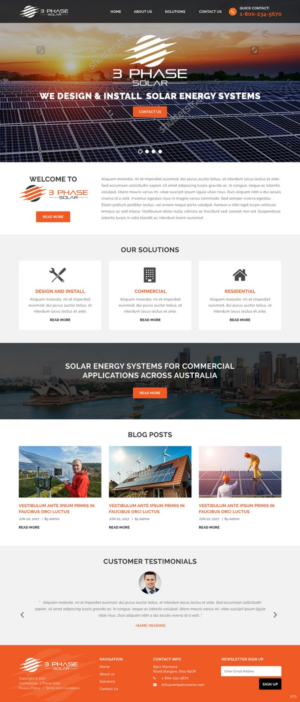 Diseño Web por pb para 3 Phase Solar | Diseño: #15167726