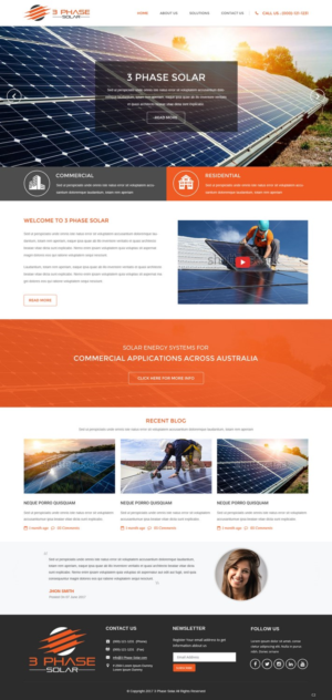 Web Design par pb pour 3 Phase Solar | Design : #15167730