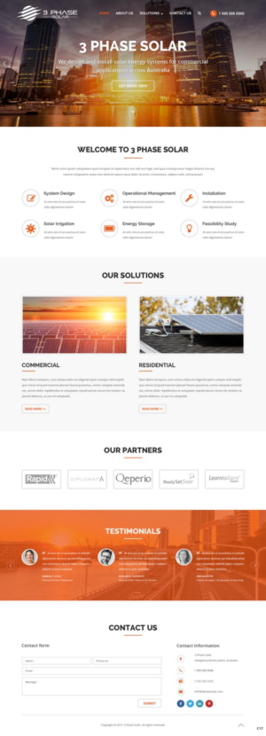 Diseño Web por pb para 3 Phase Solar | Diseño: #15167737