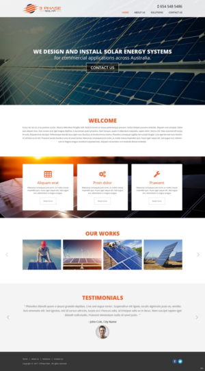 Web Design par pb pour 3 Phase Solar | Design : #15167741