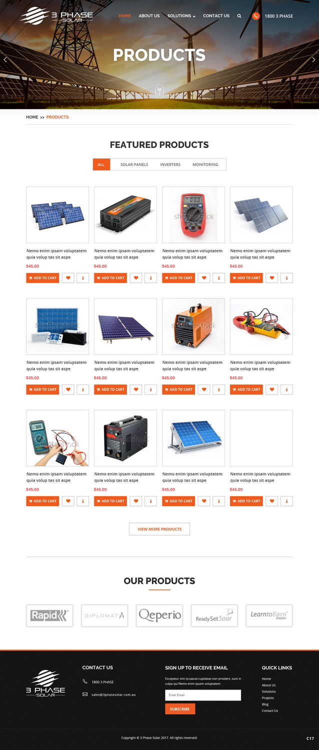 Web Design par pb pour 3 Phase Solar | Design #15206606