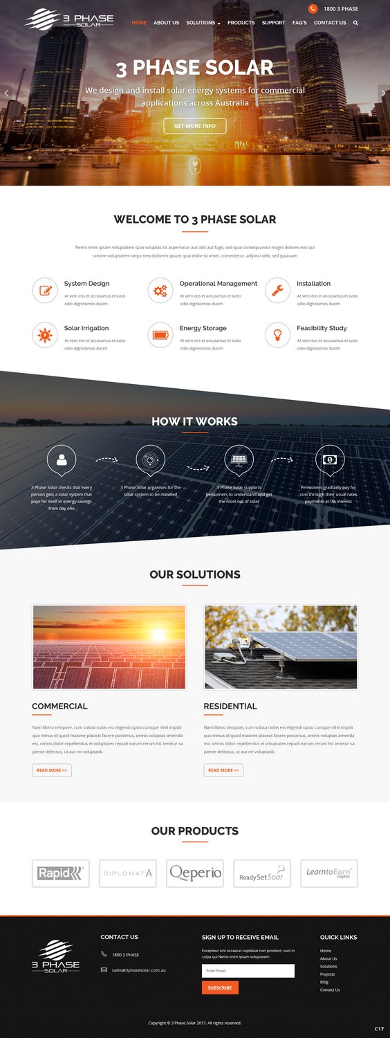 Web-Design von pb für 3 Phase Solar | Design #15223408