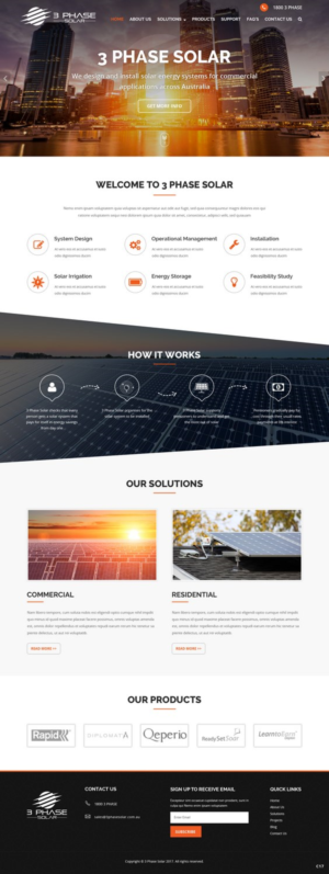 Diseño Web por pb para 3 Phase Solar | Diseño: #15223408