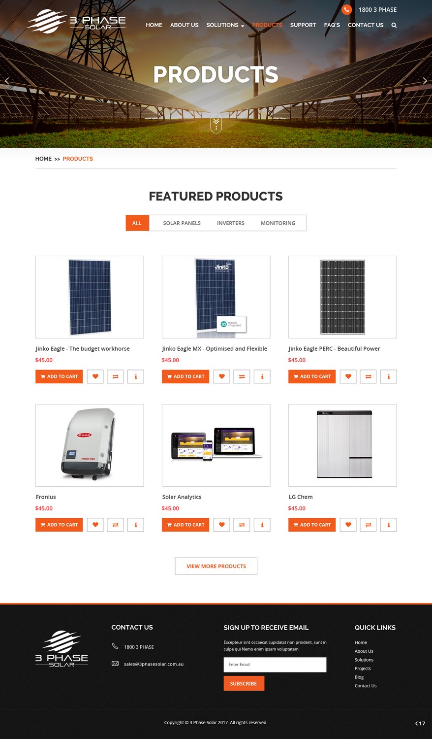 Web Design par pb pour 3 Phase Solar | Design #15245325