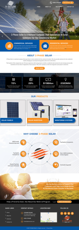 Web Design by Sbss for 3 Phase Solar | Design: #15223862