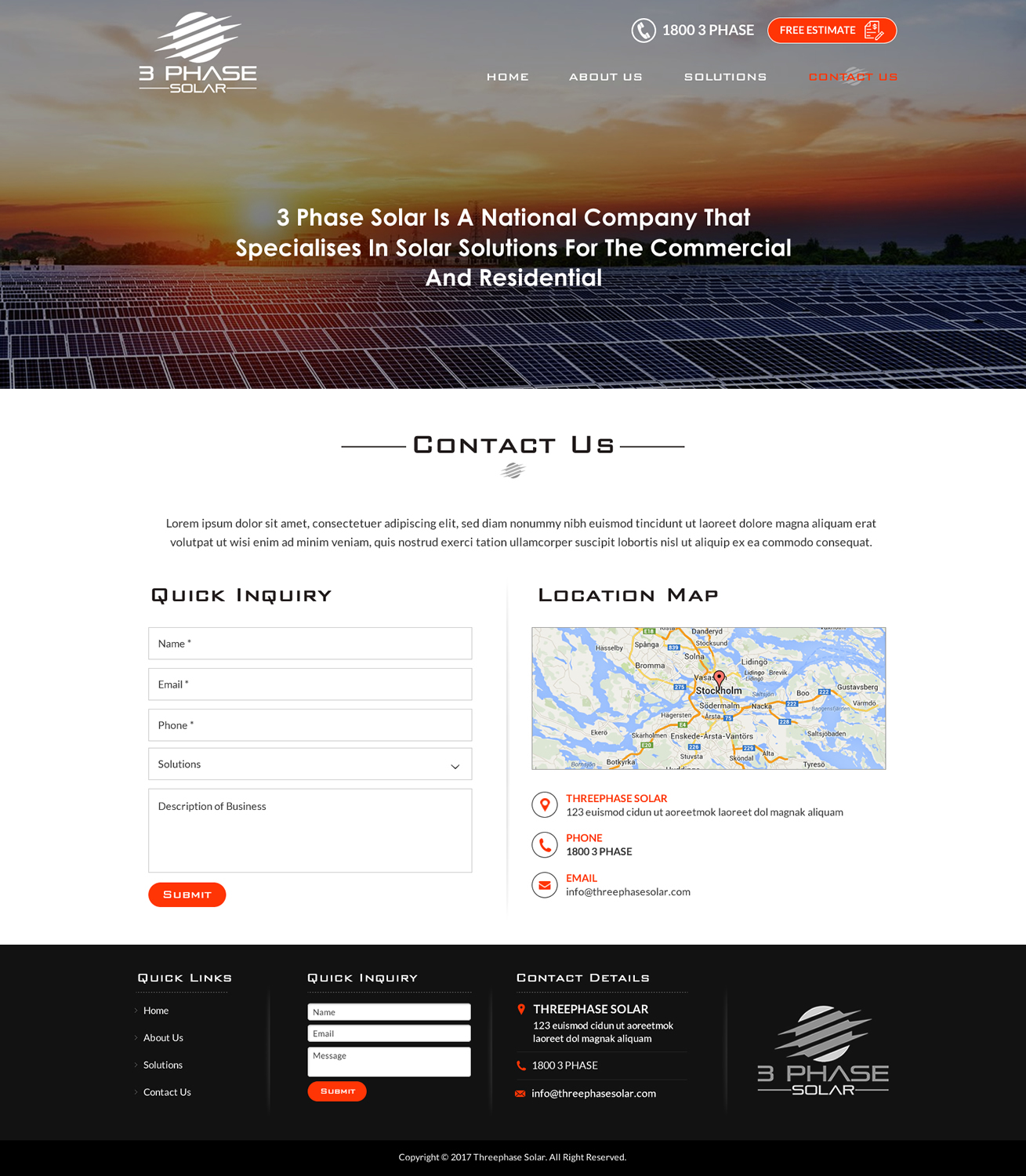 Web-Design von Sbss für 3 Phase Solar | Design #15341547