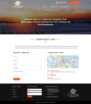 Web Design by Sbss for 3 Phase Solar | Design: #15341547