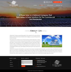 Web Design by Sbss for 3 Phase Solar | Design: #15341549