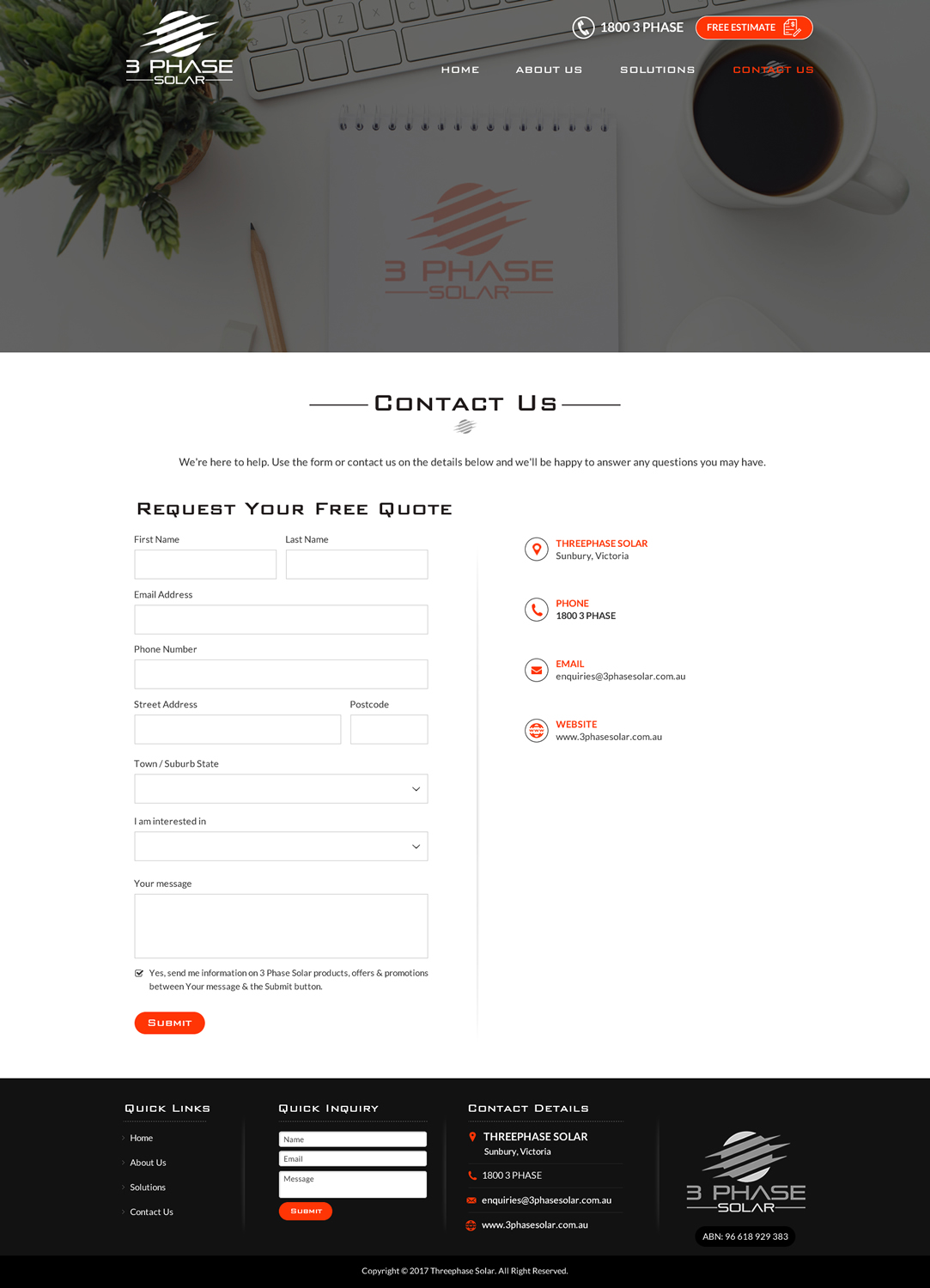 Web-Design von Sbss für 3 Phase Solar | Design #15365269