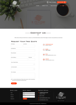 Web Design by Sbss for 3 Phase Solar | Design: #15365269