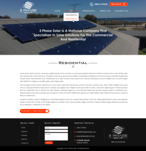 Web Design par Sbss pour 3 Phase Solar | Design : #15375819