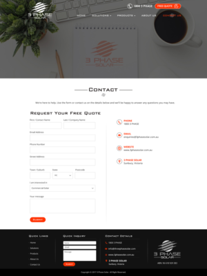 Web Design par Sbss pour 3 Phase Solar | Design : #15375821