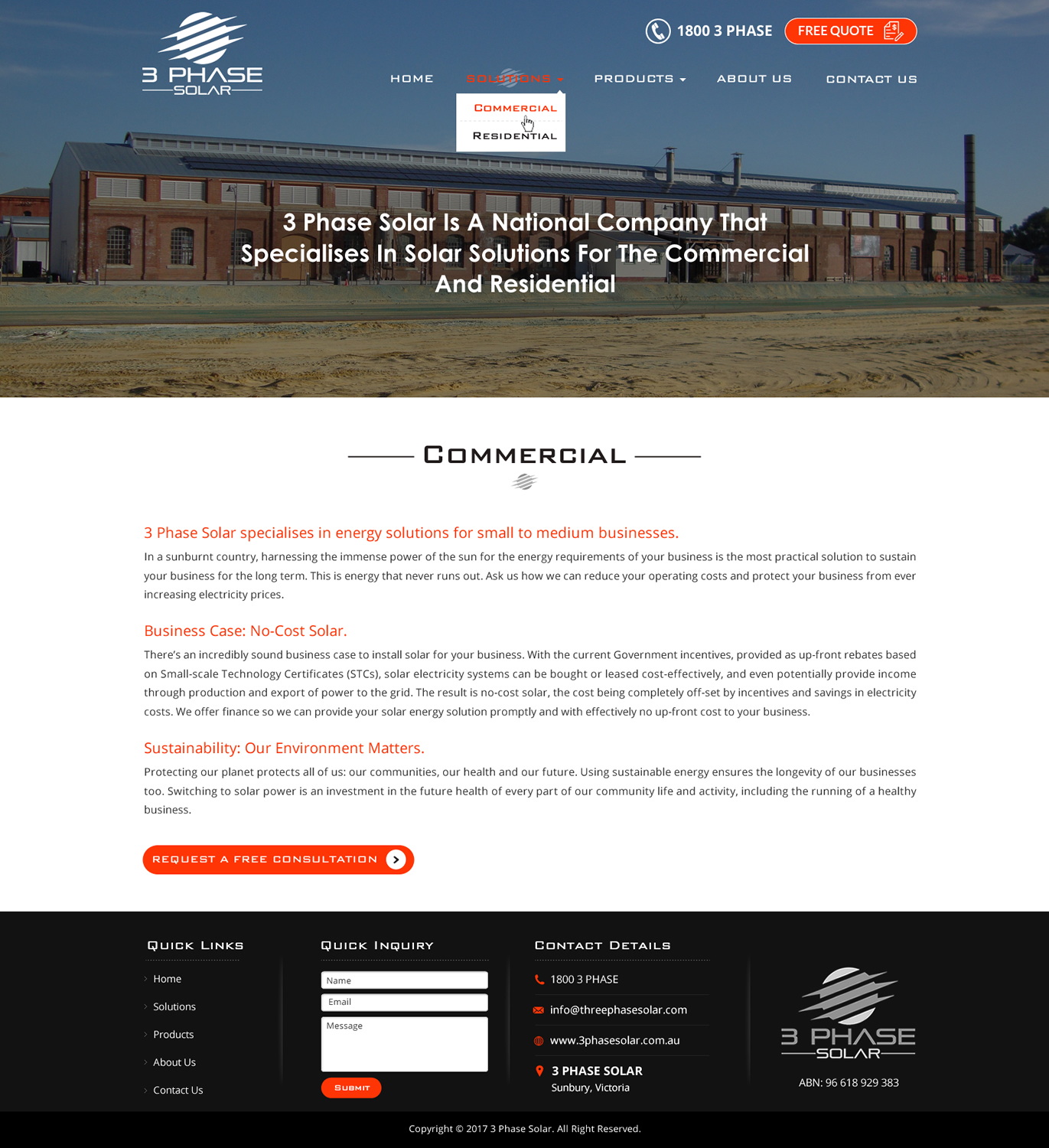 Web Design par Sbss pour 3 Phase Solar | Design #15375823
