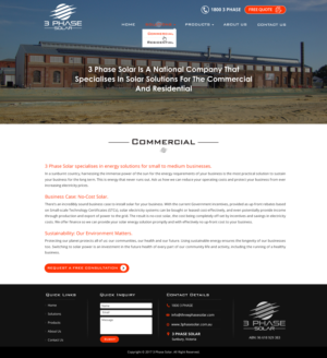 Web Design par Sbss pour 3 Phase Solar | Design : #15375823