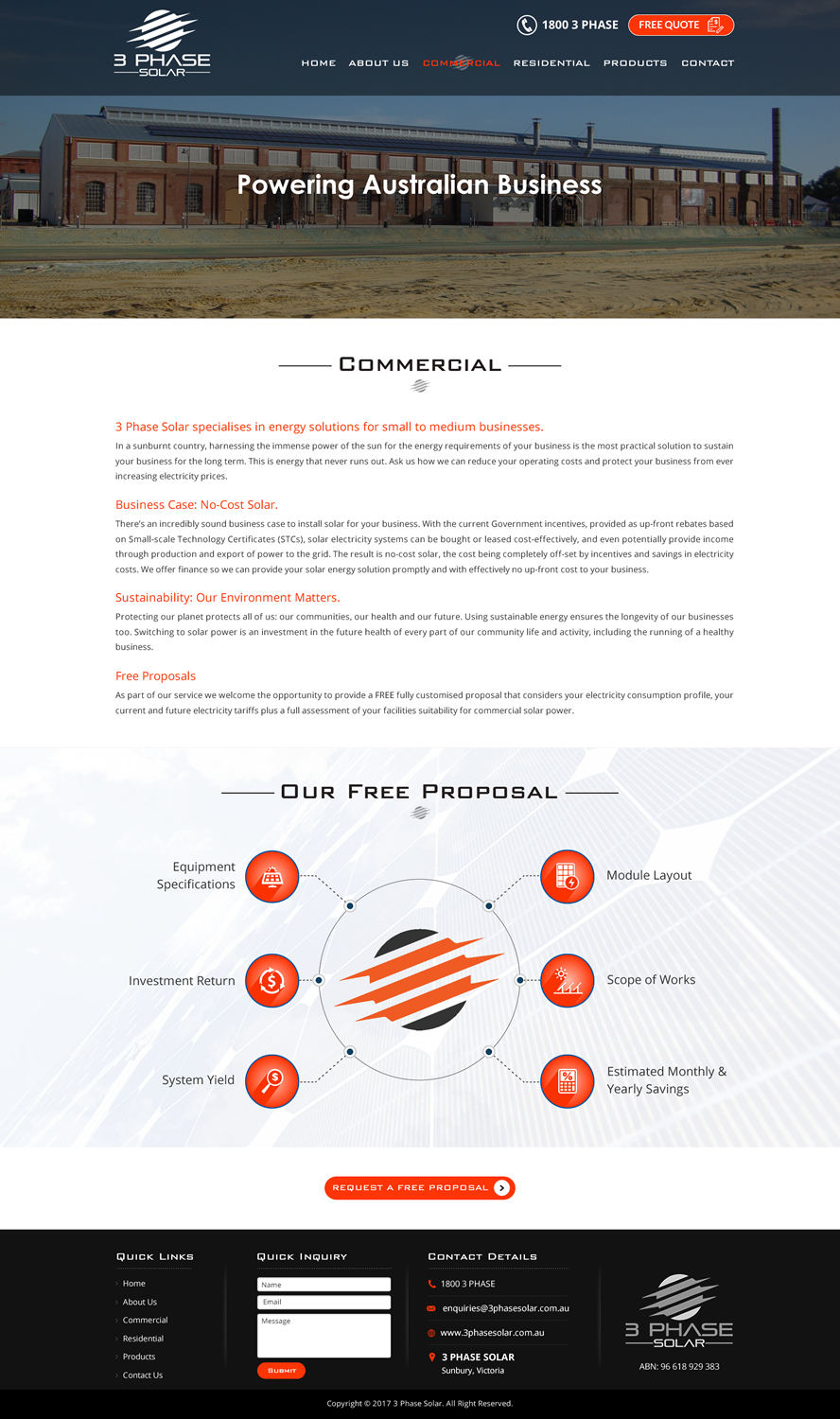 Web Design par Sbss pour 3 Phase Solar | Design #15401674