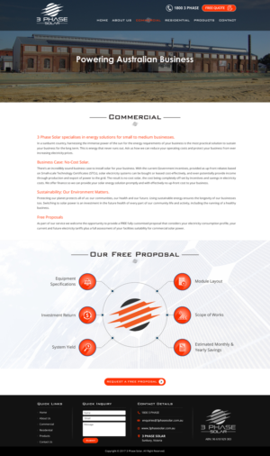 Web Design par Sbss pour 3 Phase Solar | Design : #15401674