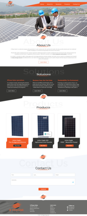 Web Design by TechWise for 3 Phase Solar | Design: #15198617