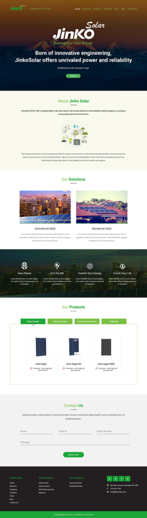 Commercial Rooftop Solar business needs a website | Web Design by Tpith
