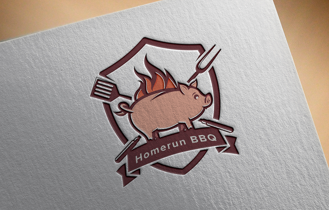 Logo Design by B.Tibéri for Homerun BBQ | Design #15175911