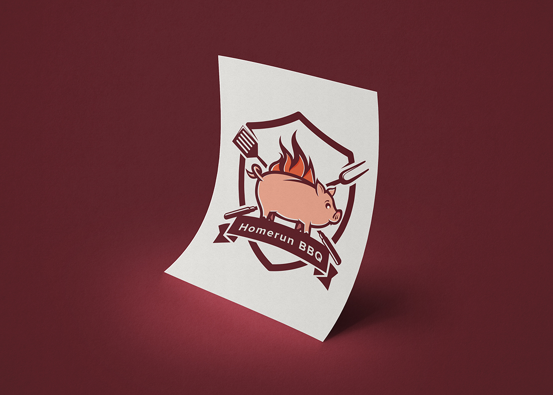 Logo Design by B.Tibéri for Homerun BBQ | Design #15175912