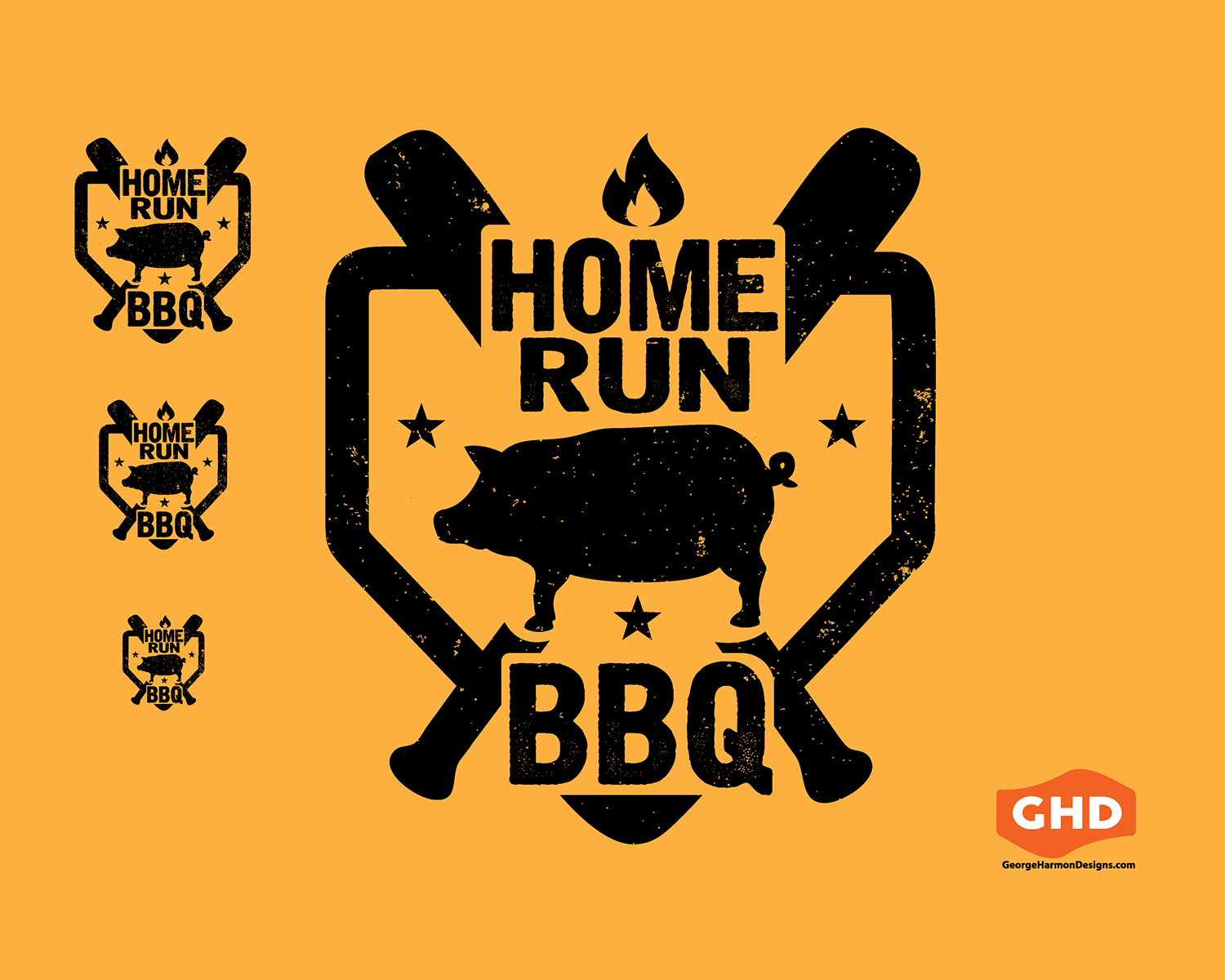 Logo Design by georgeharmondesigns for Homerun BBQ | Design #15171752