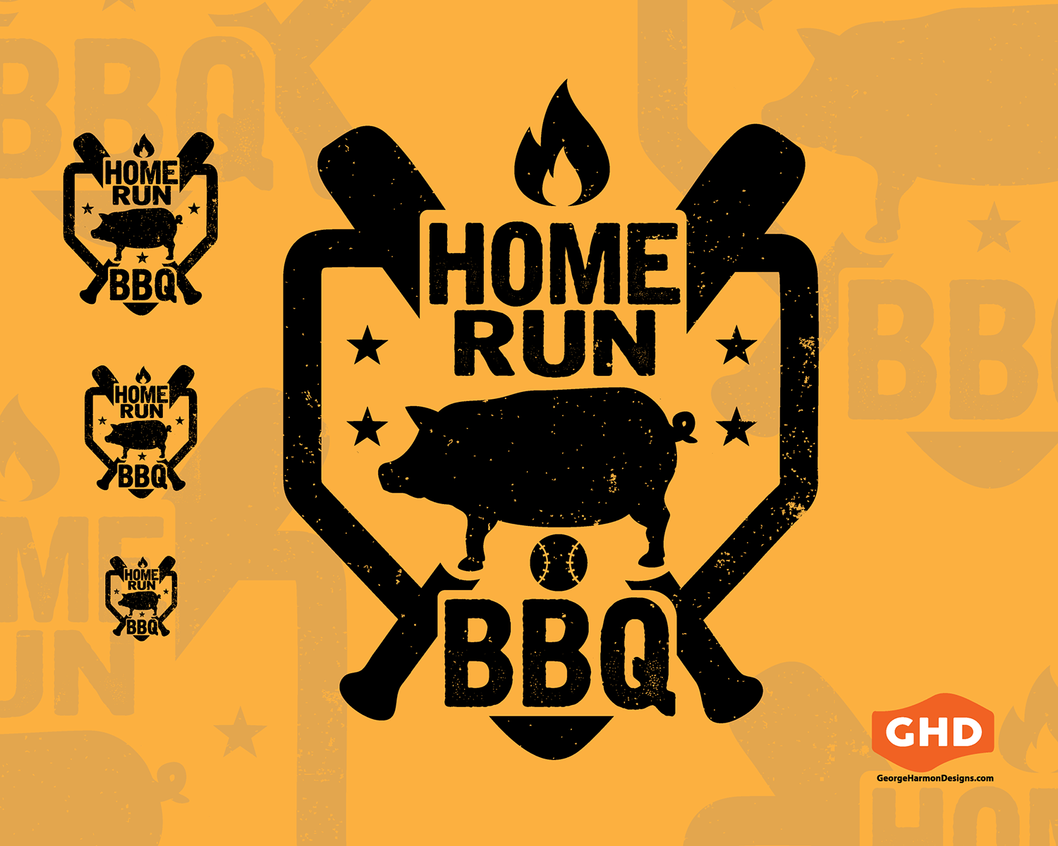 Logo Design by georgeharmondesigns for Homerun BBQ | Design #15179235