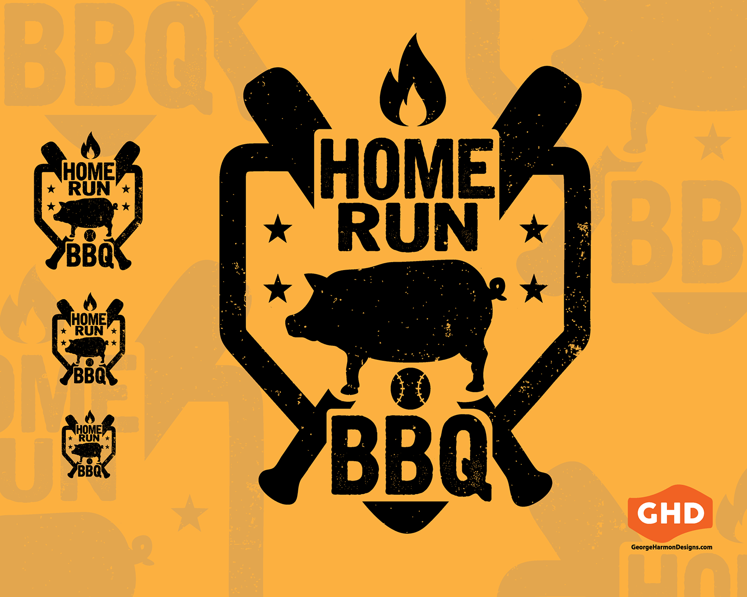 Logo Design by georgeharmondesigns for Homerun BBQ | Design #15179265