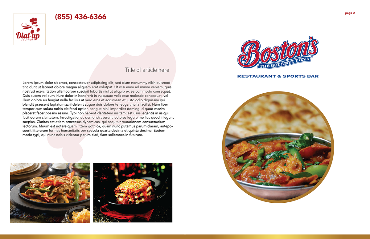 Magazine Design by Phuong Anh for Dial-up Delivery | Design #2589561