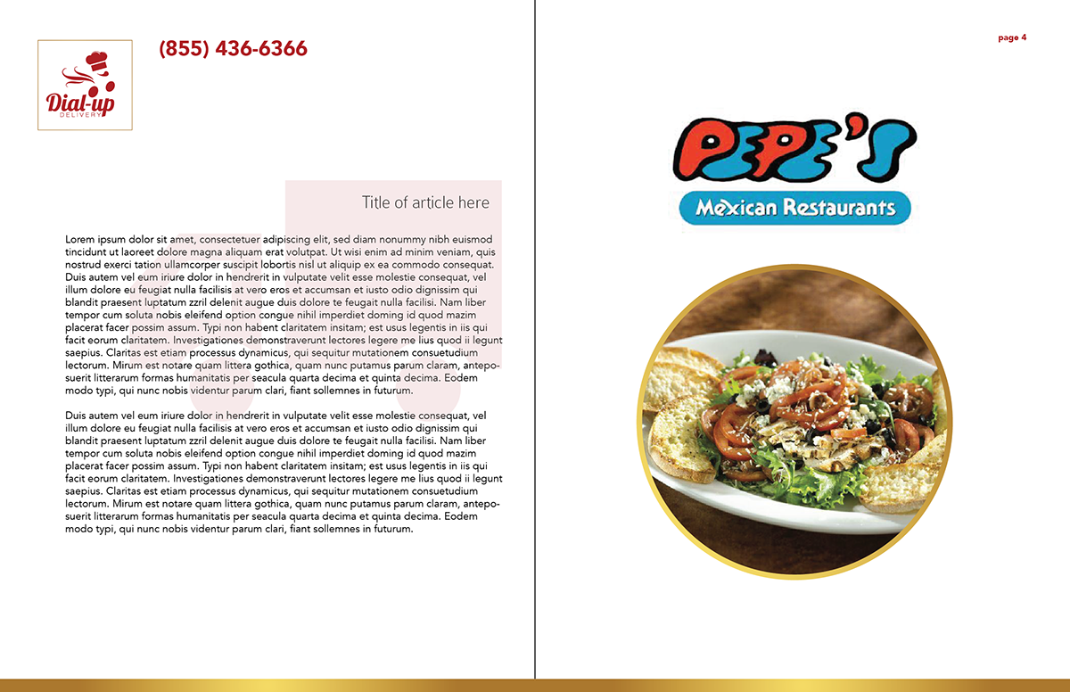 Magazine Design by Phuong Anh for Dial-up Delivery | Design #2589562