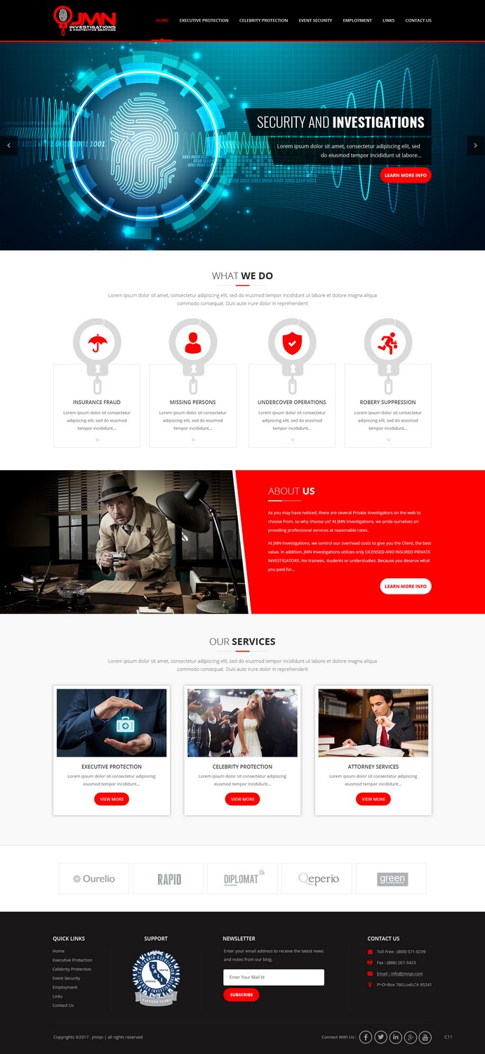 Web Design by pb for JMN Investigations | Design #15176507