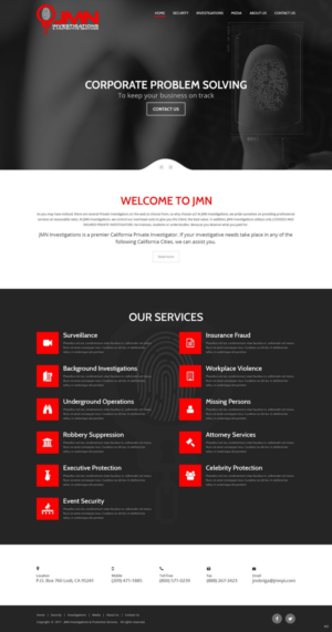 Web Design by pb for JMN Investigations | Design: #15176509