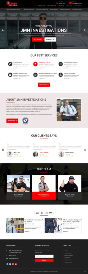 Web Design by pb for JMN Investigations | Design: #15176510