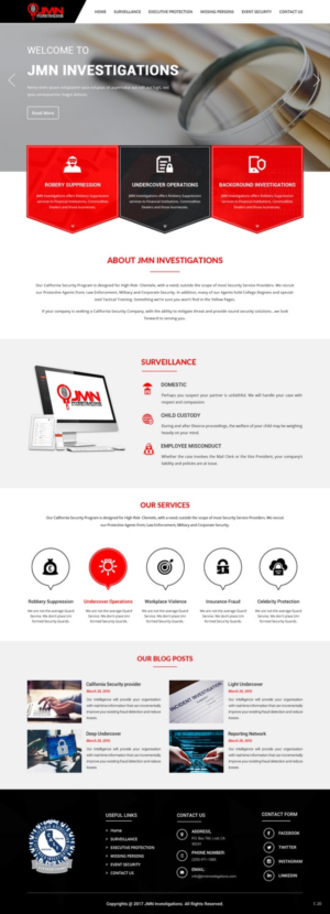 Web Design by pb for JMN Investigations | Design: #15176521