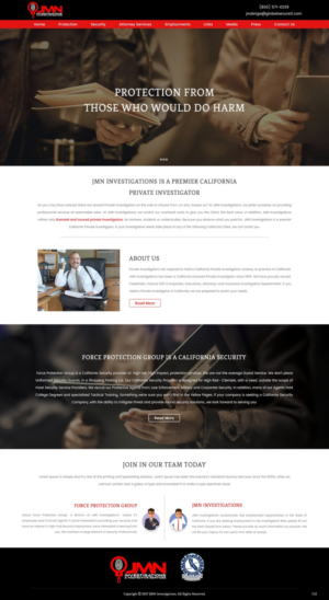 Web Design by pb for JMN Investigations | Design: #15176522